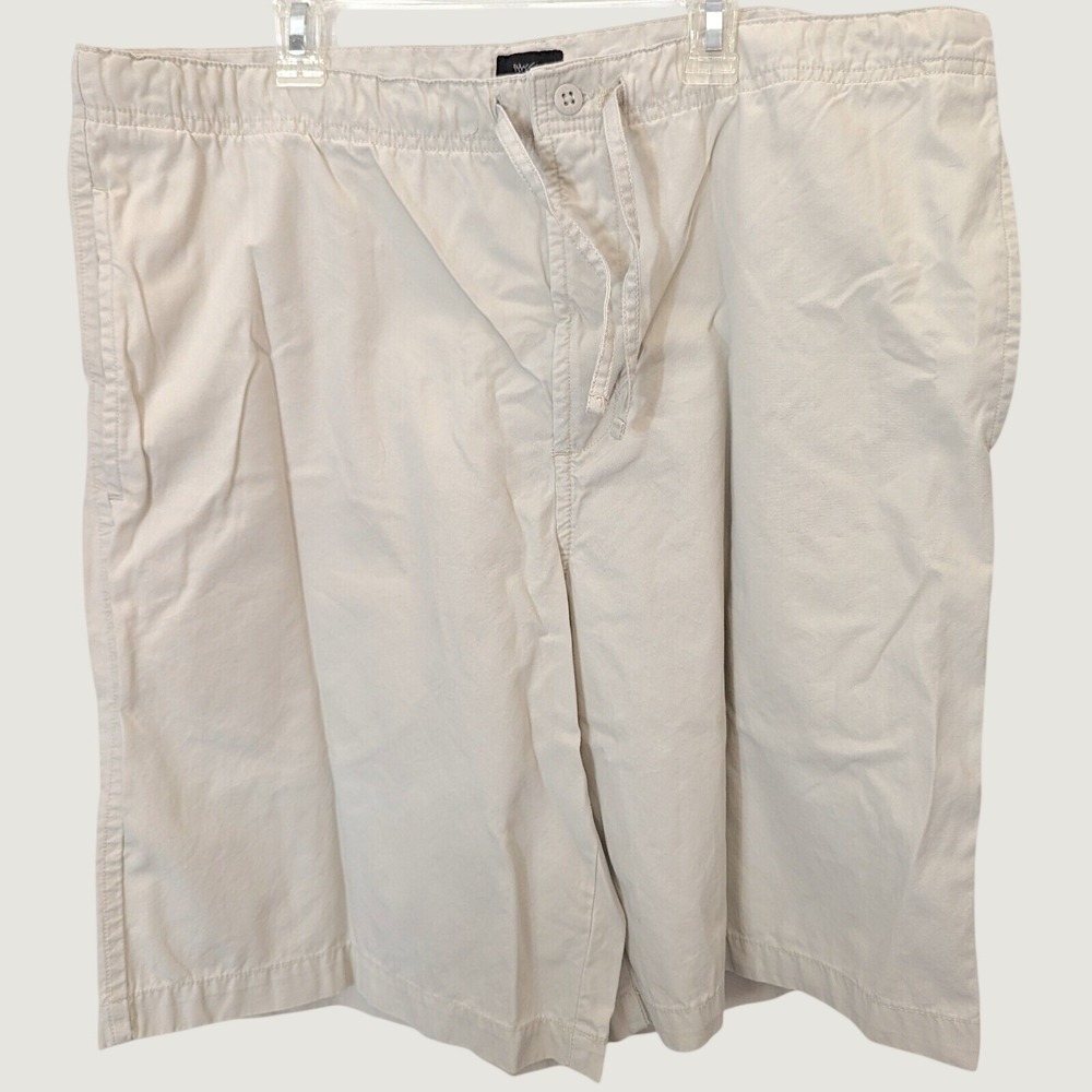 Mossimo Cargo Shorts Mens Size M Med Beige Khaki Cotton Drawstring Cotton Summer